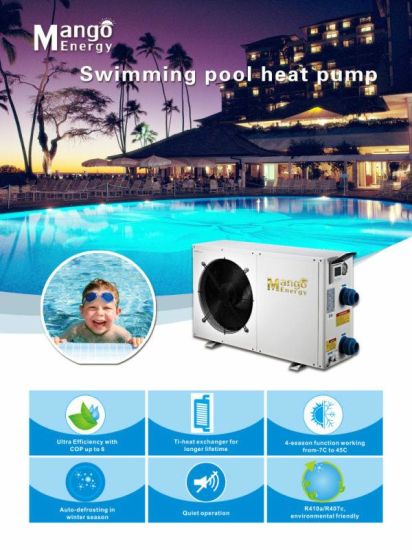 Low Noise Commercial Use Simming Pool Heat Pump