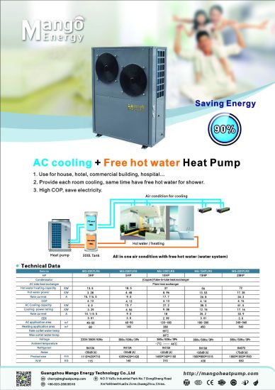 Cascade System Air Source Heat Pump with CCC Ce TUV Ice Certificate.