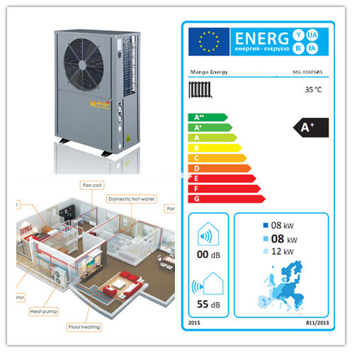 12kw -78 Kw High Efficiency Heat Pump Air to Water Converter with Europe Energy Labels