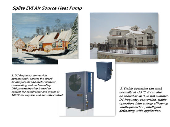 OEM Heating Mode Splite Evi Low Weather Air to Water Heat Pump