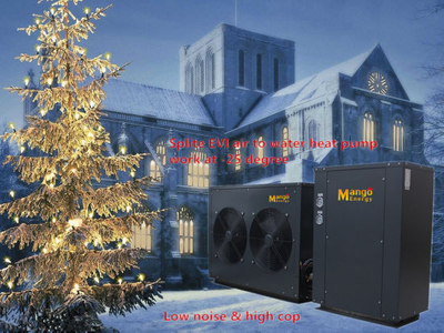Extremely Cold -25c Winter Floor Heating Split Evi Hot Water Air Source Heat Pump