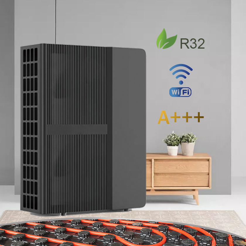 WiFi Control Heat Pump Heater Air Source Water Heater Cheap Price DC Inverter Heat Pump Heating and Cooling Free Standing R32 Wholesalers Industrial Split Air Conditioner
