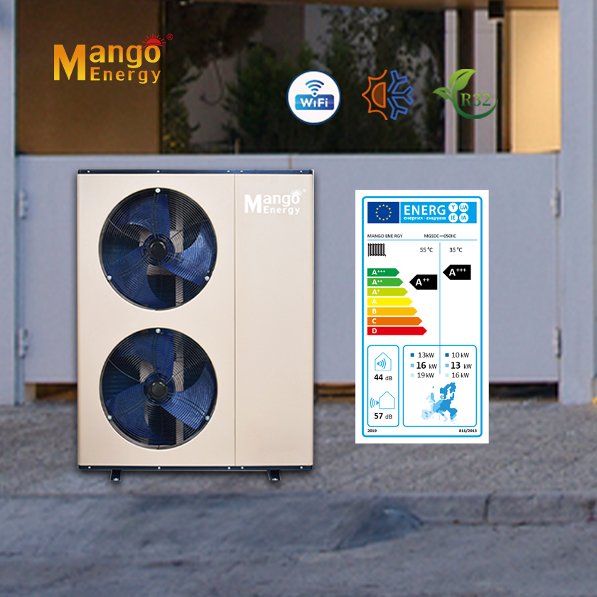 High COP Monoblock Air Source Heat Pump with WIFI DC Inverter Heat Pump for Hot Water