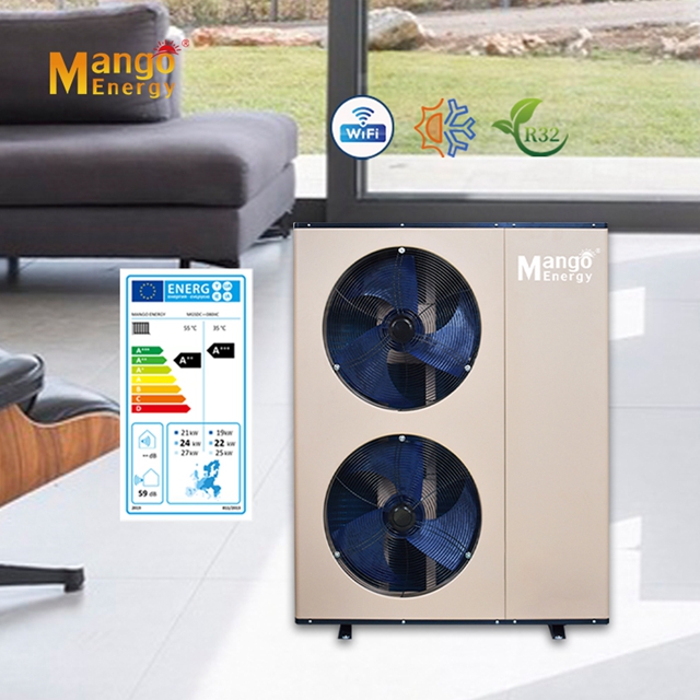 Efficient Energy Inverter DC Heat Pumps For Heating And Hot Water R32 with Wifi Controlled Central Heating System for House Heatpump