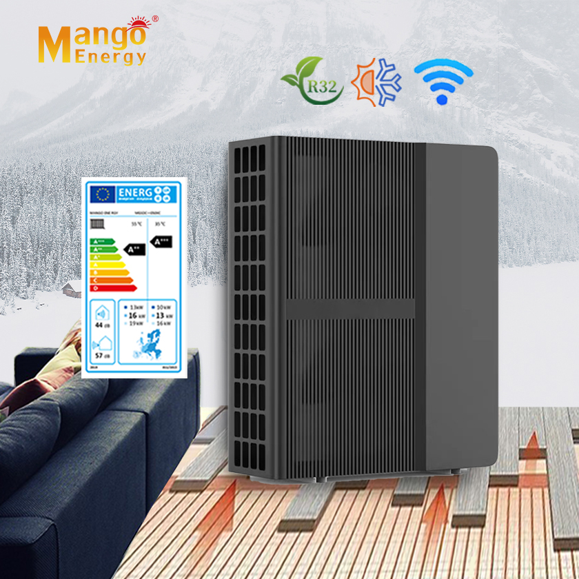 Intelligent Efficient R32 Air Source To Water Heating Low Temp Heat Pump Water Heaters Monoblock Inverter High Cop 9 Kw to 30 Kw
