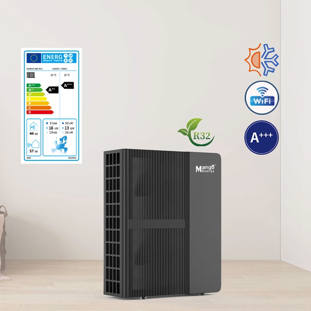 High Cop Minus 30c New Energy Inverter DC Heat Pumps For Heating And Hot Water R32 with Wifi Controlled Central Heating System for House