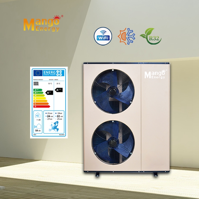 Air to Water DC Inverter Heat Pump for Heating Cooling Hot Water with WIFI R32 -30C EVI