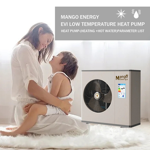 Monoblock Air to Water Heat Pump Full DC Inverter Heat Pump Water Heater for Household High COP